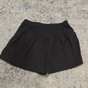 Flowy Cotton Girls Black Shorts